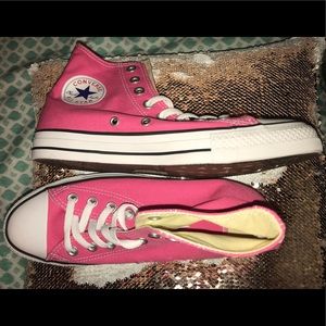 Hot pink Converse high top